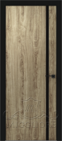 Деревянные двери QUADRO 9.04 G чёрный алюминиевый декор+чёрная алюминиевая кромка DUB MELFORD +ANTRACIT