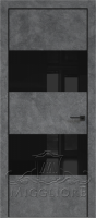 QUADRO 9.07 алюминиевая кромка черная V-лакобель черный LOFT GRAFITE