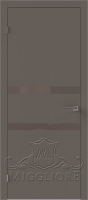 Деревянные двери QUADRO 9.08 V-лакобель коричневый SOFT SMOKI