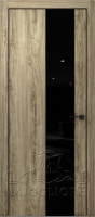 Деревянные двери QUADRO 9.09 алюминиевая кромка черная V-лакобель черный DUB MELFORD