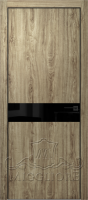 Деревянные двери QUADRO 9.10 алюминиевая кромка черная V-лакобель черный DUB MELFORD