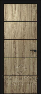 Деревянные двери QUADRO 9.12 G чёрный алюминиевый молдинг+чёрная алюминиевая кромка DUB MELFORD +ANTRACIT