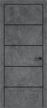 Деревянные двери QUADRO 9.12 G чёрный алюминиевый молдинг+чёрная алюминиевая кромка LOFT GRAFITE