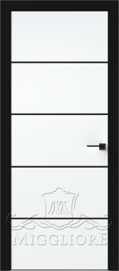 Деревянные двери QUADRO 9.12 G чёрный алюминиевый молдинг+чёрная алюминиевая кромка SILK ICE +ANTRACIT