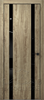 Деревянные двери QUADRO 9.15 алюминиевая кромка черная V-лакобель черный DUB MELFORD