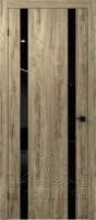 Деревянные двери QUADRO 9.15 V-лакобель черный DUB MELFORD