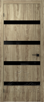 Деревянные двери QUADRO 9.16 V-лакобель черный DUB MELFORD