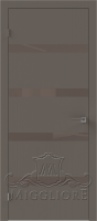 Деревянные двери QUADRO 9.16 V-лакобель коричневый SOFT SMOKI