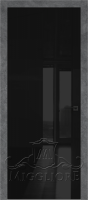 QUADRO 9.21 алюминиевая кромка черная V-лакобель черный LOFT GRAFITE