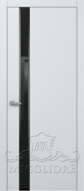 Крашеная дверь эмаль FLEURANS SKANDI MLSH021 V-FACET NERO Эмаль на шпоне ясеня закрытая пора