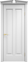 Деревянные двери Модель ОЛ 102 ДГ капитель Корона Белая эмаль