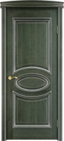 Белорусская дверь Модель ОЛ 26 ДГ Зеленый патина Серебро