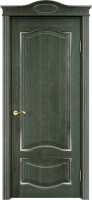 Белорусская дверь Модель ОЛ 33 ДГ Зеленый патина Серебро