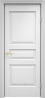 Деревянные двери Модель ОЛ 5 ДГ Фрезерованный наличник Белая эмаль