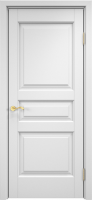 Деревянные двери Модель ОЛ 5 ДГ Плоский наличник Белая эмаль