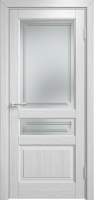 Дверь со стеклом Мадера Винтаж 5Ш Браш ДО-5-4 Белая эмаль