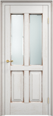 Белорусская дверь Модель Д15 ДО Белый грунт с патиной Орех