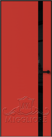 LINEA RETTA MRDA083 V с алюминиевой черной кромкой Красная азалия