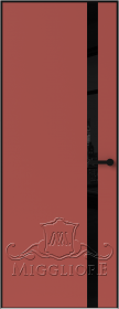 LINEA RETTA MRDA083 V с алюминиевой черной кромкой Красная глазурь