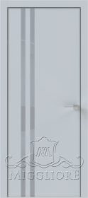 QUADRO 2 V-лакобель серый алюминиевая кромка LIGHT GREY