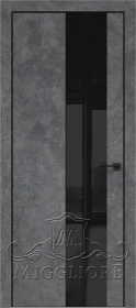 QUADRO 9.09 алюминиевая кромка черная V-лакобель черный LOFT GRAFITE