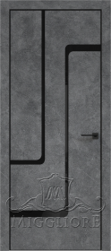 QUADRO 9.13 алюминиевая кромка черная V-лакобель черный LOFT GRAFITE