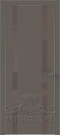 QUADRO 9.15 алюминиевая кромка Графит V-лакобель коричневый SOFT SMOKI