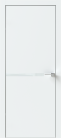 QUADRO 10.24 V-лакобель белый алюминиевая кромка SILK ICE