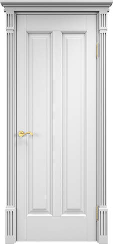 Арсенал Двери Модель ОЛ 102 ДГ Карниз Белая эмаль