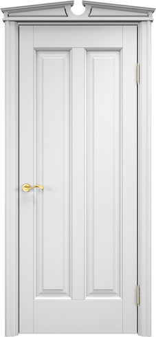 Арсенал Двери Модель ОЛ 102 ДГ капитель Корона Белая эмаль