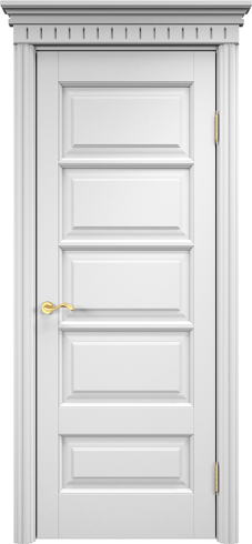 Арсенал Двери Модель ОЛ 44 ДГ Карниз Возвышение Белая эмаль