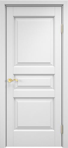 Арсенал Двери Модель ОЛ 5 ДГ Плоский наличник Белая эмаль